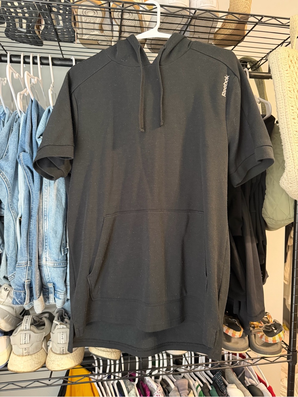 reebok short sleeve hoodie